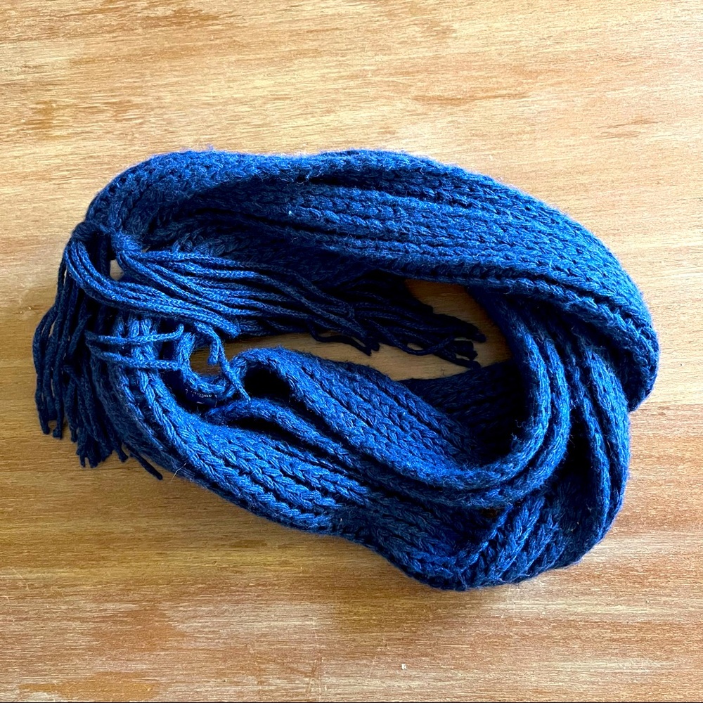 Gap Wool Knit Long Scarf - Blue